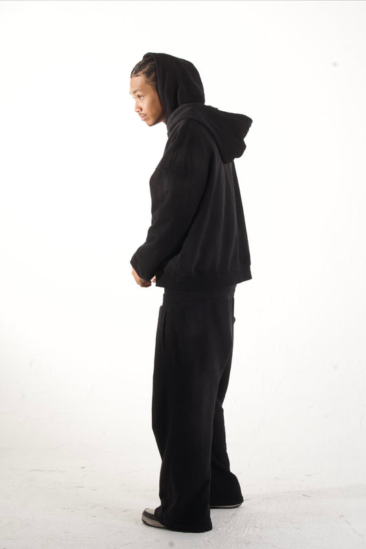 “HELLO” DOUBLE HOOD ZIP UP