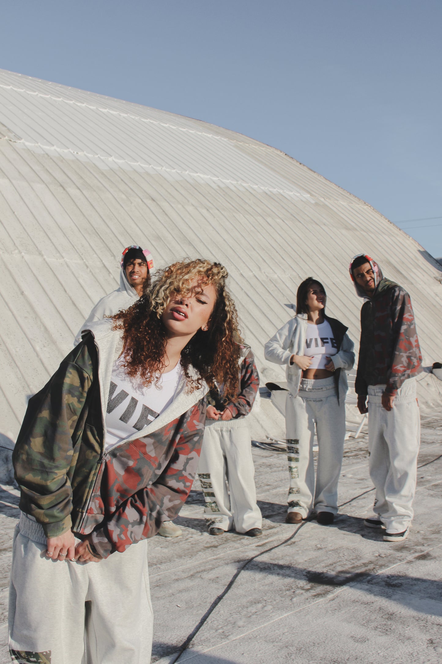 “2-TONE CAMO” REVERSIBLE DOUBLE HOOD ZIP UP